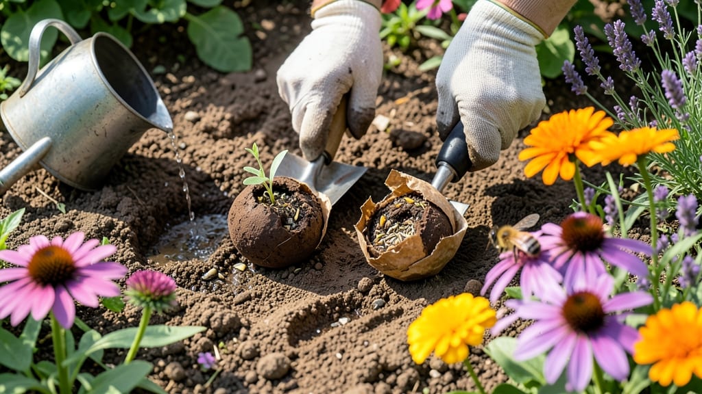 Paper Seed Bombs: Zero-Waste Wildflower Lawn in 3 Layers
