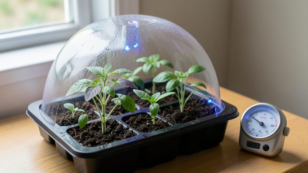 Seed Starting Humidity Dome: Clear-Cover Moisture Lock for Faster Germination