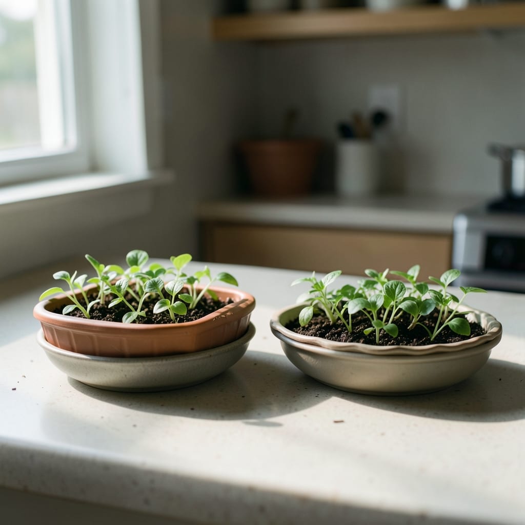 Two versions of the same dish, side by side