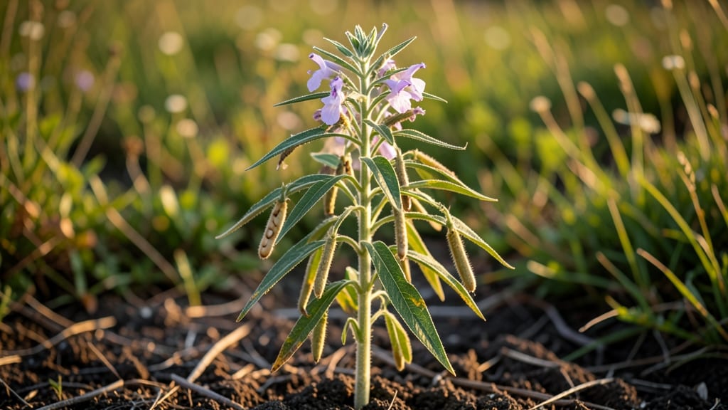 Growing Sesame Seed Plants: Zero-Twist Pods for Effortless Harvesting