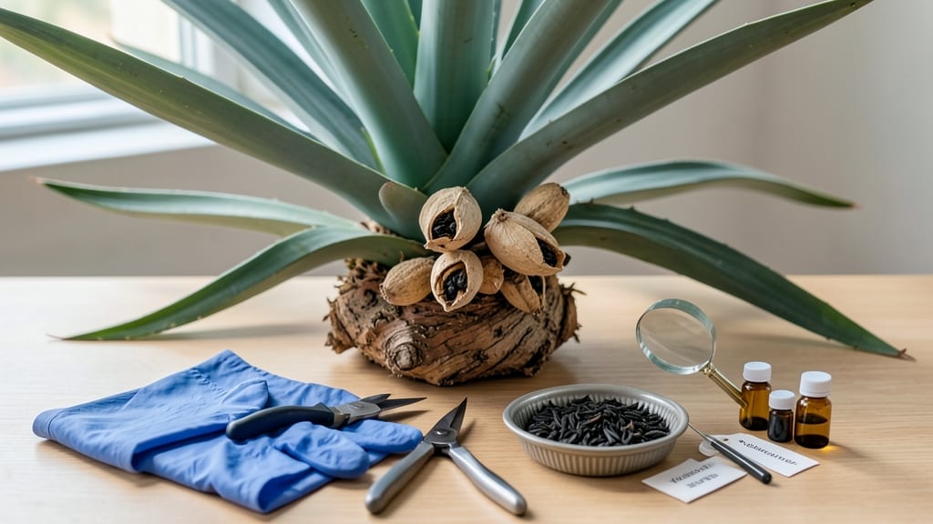 Yucca Plant Seed Pods: Cold-Soaked Viability Test Before Drying